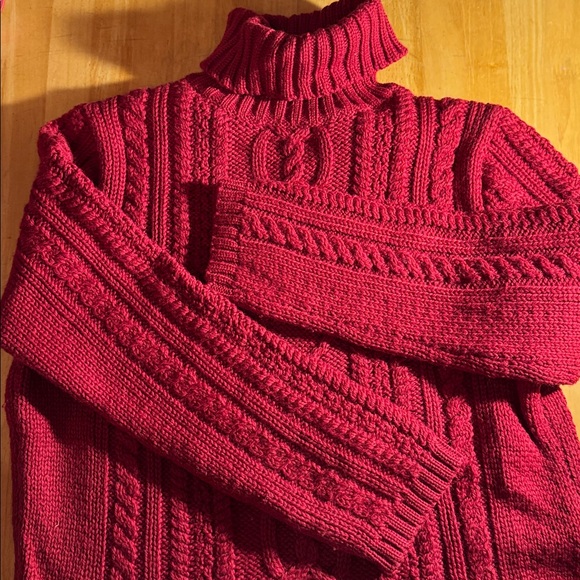 Vintage chunky wool fisherman sweater, made in England - Picture 4 of 6